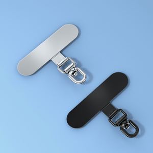 Universal Stainless Steel Slip D-<b>Ring</b> Mobile <b>Phone</b> Strap Lanyard Patch Rope Shape Metal Clip <b>Phone</b> Tether Tab Rotatable - Product Image 1