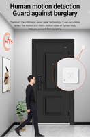 Détecteur de mouvement à ondes millimétriques Wi-Fi avec détection de luminosité, compatible Tuya Smart Life pour la domotique