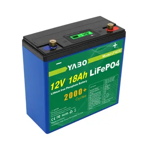 Yeni enerji tedarikçisi 12v 18Ah deşarj akımı 9A Lifepo4 pil ile öne çıkan kapasiteli