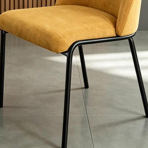 <span class=keywords><strong>Chaise</strong></span> de salle à manger moderne en tissu rembourré, <span class=keywords><strong>chaise</strong></span> d'appoint à dossier haut incurvé, <span class=keywords><strong>chaise</strong></span> d'appoint avec pieds en métal noir pour salle à manger, <span class=keywords><strong>cuisine</strong></span>, maison - Product Image 6