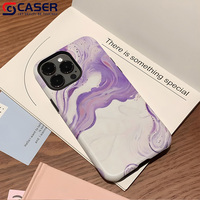 Coque de téléphone artistique double couche à impression personnalisée, motif peinture à l'huile colorée et encre fluide, pour iPhone 11-17