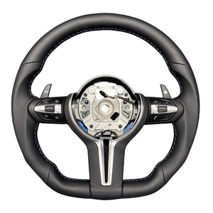 Volante M Sport de cuero completo para <span class=keywords><strong>BMW</strong></span> M3 F30 F15 F16 F20 F21 F25 F26 M5 F10 F11 F06 F07 F12 F13 F01 E90 E90 X5 E70 E87 E81 - Product Image 2