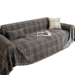 Housse de canapé universelle <span class=keywords><strong>pour</strong></span> toutes les saisons, grande housse de canapé à carreaux, antidérapante, tout compris, couverture - Product Image 5