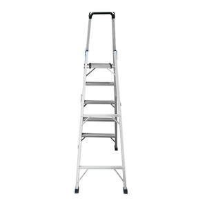 Escalera Ligera Plegable de Aluminio con Plataforma Superior Integrada y Barandilla de Seguridad para Mantenimiento del Hogar en Interiores - Product Image 4