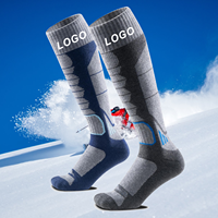 Performance Logo Winter Extra Warm Chaussettes en laine mérinos Chaussettes de sport thermiques épaisses Chaussettes de ski personnalisées pour le snowboard