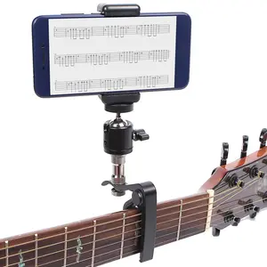 Wholesale Acoustic Classical Metal Guitar Capo with Phone Holder Clamp