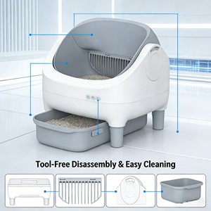 Global Hot Sale One Click Cleaning Automatic Scooping Multiple Safety Guard Large Space APP Control Smart <strong>Cat</strong> <strong>Litter</strong> <strong>Box</strong> - Product Image 6