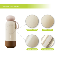 Bouteille d'eau en acier inoxydable YEWAY avec poignée, bouchon champignon à large ouverture, isolation sous vide, logo personnalisé, vente en gros pour le sport