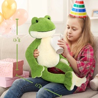 Großhandel Anpassbares Cartoon-Frosch-Plüschtier - Superweiches Flanell & Plüschmaterial Stressabbau-Geschenk für Geburtstag & Weihnachten