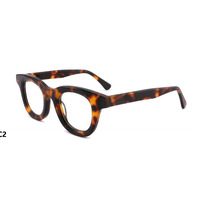 Monture de lunettes tendance unisexe vintage punk en acétate, pour hommes et femmes, montures optiques de prescription