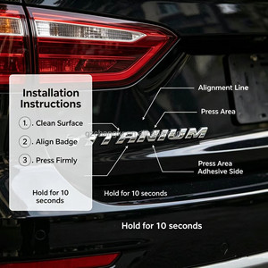 Gulorse ป้ายประตูท้ายรถ, สัญลักษณ์ไทเทเนียม DS7316702KA สำหรับ <span class=keywords><strong>Ford</strong></span> Escape New <span class=keywords><strong>Mondeo</strong></span> - Product Image 4