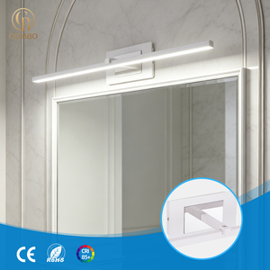 Applique murale LED moderne en plastique blanc, rectangulaire, à montage en surface pour salle de bain, blanc neutre 4100K, CRI85+, commande par interrupteur - Product Image 1