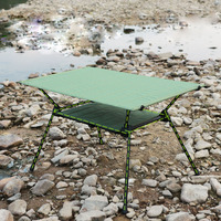 Nouvelle arrivée - Table pliante moderne en tissu Oxford 600D à 2 couches et alliage d'aluminium 6061 - Portable pour le camping en plein air, les pique-niques, la salle de sport, l'atelier