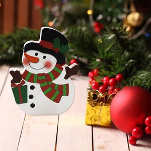 Ornements de Noël en bois en gros, décorations créatives et colorées en bois de Père Noël et bonhomme de neige pour la maison et les fêtes, livraison directe - Product Image 4