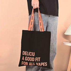 Sacs fourre-tout en toile personnalisés avec logo imprimé, nouveau style simple, tendance, grande capacité, sac à bandoulière - Product Image 2
