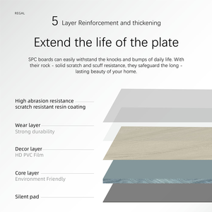 OEM personnalisé 4mm 5mm 6mm flottant sans colle à chevrons linoléum de chêne antidérapant dalle de vinyle pour le bureau - Product Image 3