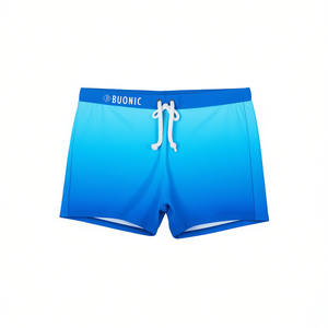 Pantaloncini da bagno da donna Buonic con stampa sfumata blu e coulisse M L XL XXL - Product Image 1