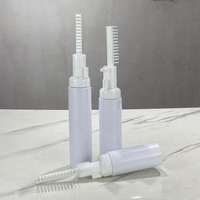 Hengjian 2oz 3oz 100ml 80ml 60ml Bouteilles de pompe à mousse en plastique blanc Soins des cheveux Teinture capillaire Crème Distributeur de savon Bouteille avec peigne