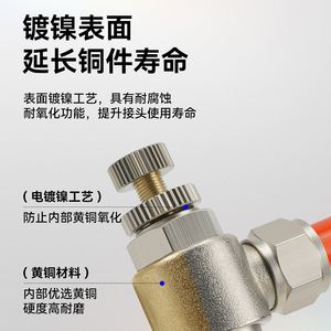 ซายุ ข้อต่อลมทองแดงชุบนิกเกิล SL8-01 8 มม. เกลียว M5 วาล์วควบคุมลมสำหรับลมอัด - Product Image 5