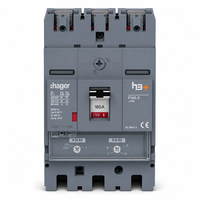 Disjoncteur à boîtier moulé Hager H3+ P160E MCCB 3P 4P 160A 70kA à déclenchement réglable IEC 60947-2 Certifié CE En stock