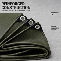 Bâche imperméable multi-usage en vinyle enduit de PVC 550 g/m², robuste, pliable, pour usage extérieur, directement de l'usine