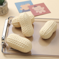 Jouet Squishy Cacahuète Réaliste 11cm en EVA à Rebond Lent, Fête du Poisson d'Avril, Anti-stress, Jouet à Presser à la Main pour Enfants de 5 à 7 Ans