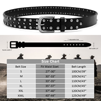 Ceintures élastiques cloutées pour hommes et femmes Punk GG Rivet noir Logo personnalisable Renaissance Y2K Rock Chain avec boucle en alliage