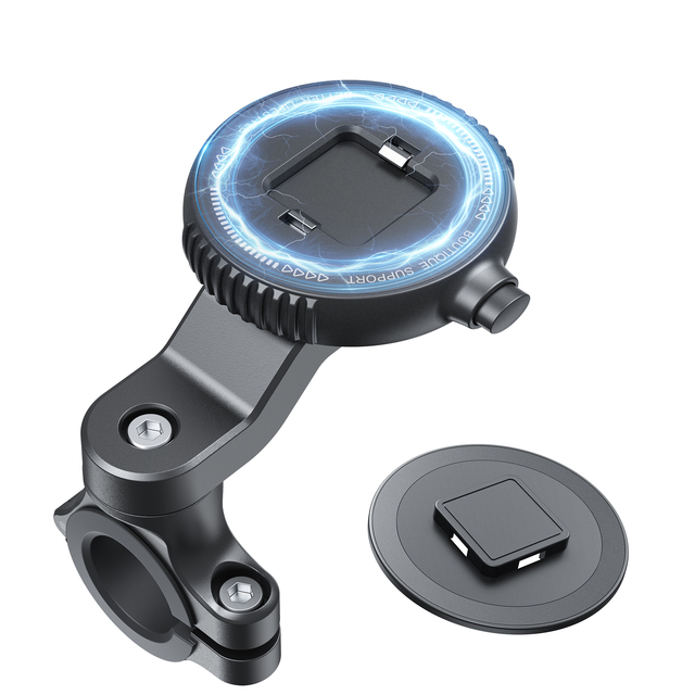 2026 New ABS Motorcycle Phone Holder Magnetic Quick Lock Adjustable Height Bike Stand for MTB Scooter Handlebar