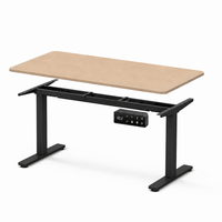 Cadre de bureau debout électrique réglable en hauteur à double moteur, 2 niveaux, en tube carré de fer durable