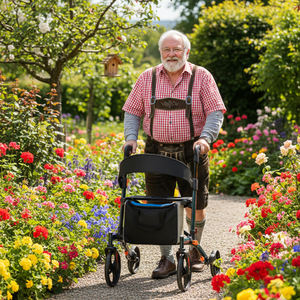 होम केयर उपयोगकर्ताओं के लिए प्रीमियम ऑल-इलाके रोलेटर | बाहरी गतिशीलता सक्रिय जीवन शैली के लिए एर्गोनोमिक टिकाऊ समायोज्य आदर्श - Product Image 6