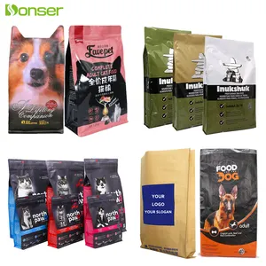 Dog Food Packaging Wholesale 6.8kg Custom Dried Pet Food Animal Feed Recycle Plastic Packaging Bags With Zipper For Cat Food