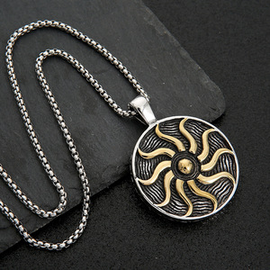 Yunnique – pendentif en acier titane, design géométrique, collier unisexe, bijoux - Product Image 2