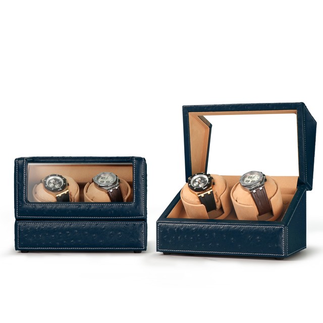 Automatic Rotating Square Leather Luxury Watch Winder Box Smart Gyro orbit High Quality Custom Display Recycled Materials