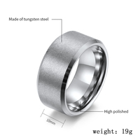 Nouvelle bague en acier tungstène 6/8/10 mm, finition sablée neutre, couleur argent, pour homme et femme, idéale pour mariage
