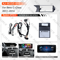 Autoradio Android QLED 12,3 pouces pour Mercedes-Benz Classe C 2011-2014 avec CarPlay sans fil, Android Auto, navigation GPS et lecteur multimédia (avec cadre)