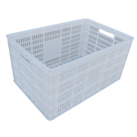 Boîtes de rangement en plastique ventilées empilables de qualité alimentaire pour fruits, légumes, logistique agricole et transport