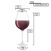 Verre à vin Tritan avec logo personnalisé, sans MOQ, 17,5 oz, incassable, réutilisable, gobelets à vin rouge résistants à la chaleur, pour bar