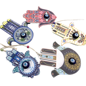Décoration murale en céramique motif Fatima bleu, œil porte-bonheur, avec corde, décoration d'intérieur, Art Déco, cadeau d'<span class=keywords><strong>anniversaire</strong></span> et de jubilé, porte-bonheur - Product Image 4