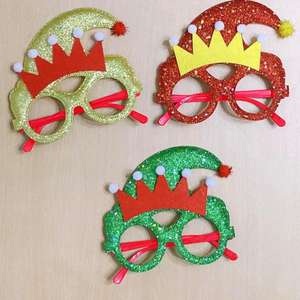 Décorations de Noël 2025, lunettes du Nouvel An, cadeaux, enfants, Père Noël, cerf, ornements de Noël, fournitures, lunettes de fête - Product Image 1