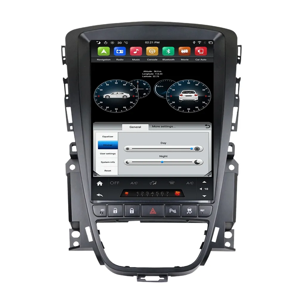 Автомагнитола KLYDE в стиле Tesla с вертикальным экраном 9,7 дюйма, Android 9,0, GPS-навигацией для Opel Astra J 2012-2014, автомобильный DVD-плеер 4G