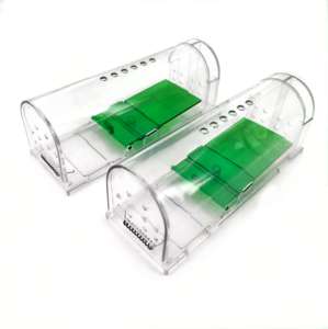 Chasse en plastique sans tuer les rats vivants attraper Smart Snap sans cruauté Tunnel <span class=keywords><strong>Rat</strong></span> <span class=keywords><strong>Cage</strong></span> rongeur souris pièges Station boîte pour intérieur - Product Image 3