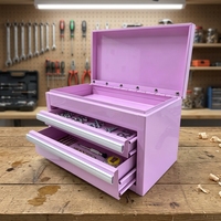 Boîte à outils portable mini à 2 tiroirs, boîte de rangement en acier laminé à froid pour bureau, garage, atelier, certifiée OEM/OBM BSCI ISO9001, JUNMAO