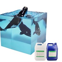 Résine Époxy Transparente Effet Cristal 2:1, Kit de 2 Gallons, Sans Bulles, Haute Brillance pour Tables en Bois, Bijoux, Artisanat DIY