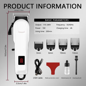 Cortadora de Pelo Profesional Inalámbrica con Logotipo Personalizado, Recargable por USB, con Batería de Litio, para el Hogar/Peluquería - Product Image 5