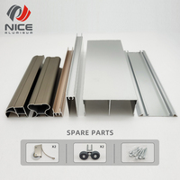 Profils de garde-robe en aluminium légers de la série 6000, noir mat, pour garde-robe personnalisable