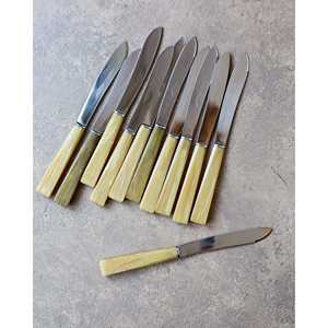 Juego de 11 Cuchillos de Postre Modernos Premium Flaviamastro, Hojas de Acero Inoxidable 3cr13 Hechas a Mano con Mangos de Resina para Rebanar - Product Image 4