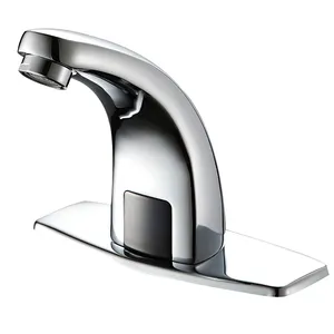 Instant Touch-less Sensor Faucet Battery polished chrome Faucet Powered Bathroom Sink Automatic Senor Tap