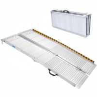 Rampe pliante en aluminium pour le chargement de voitures, pour fauteuils roulants, marches, escaliers, trottoirs, portes