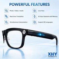 Lunettes Intelligentes M08E avec Capteur de Caméra HD 13MP, Traduction IA, Stockage 4 Go, Réduction de Bruit ENC 5.4, Étanchéité Quotidienne, Double Micro, 1080P