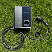 Stasiun pengisian daya EV rumah 7KW baru, dengan kartu kredit tipe 2 colokan 4G/WIFI/Bluetooth 32 a-kotak dinding pengisi daya EV